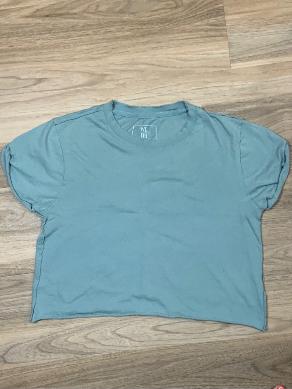 We The Free Sage Blue Cropped Tee